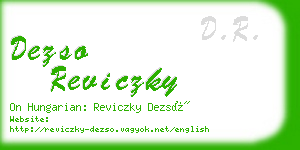 dezso reviczky business card